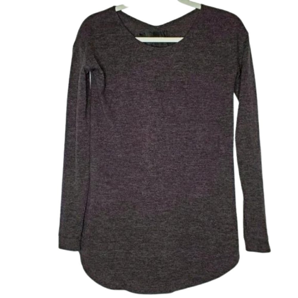 Reformation Charcoal Gray Long Sleeve Scoop Neck Tunic Top XS